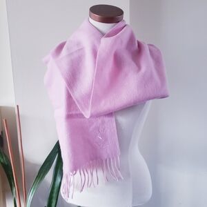 Vintage YSL Pure Wool Scarf With Fringe O/S ( Mint Vintage Condition) 64" × 12"